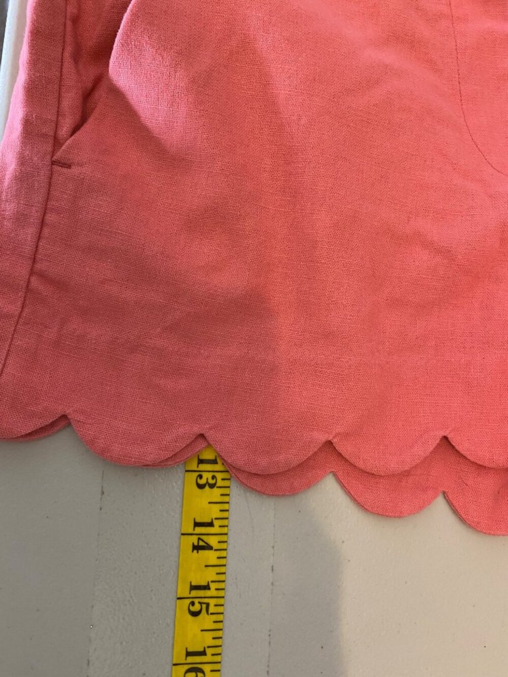 4 pairs J. Crew Scalloped Hem Linen Blend Shorts Green Black Red Coral Size 4 - Picture 6 of 8